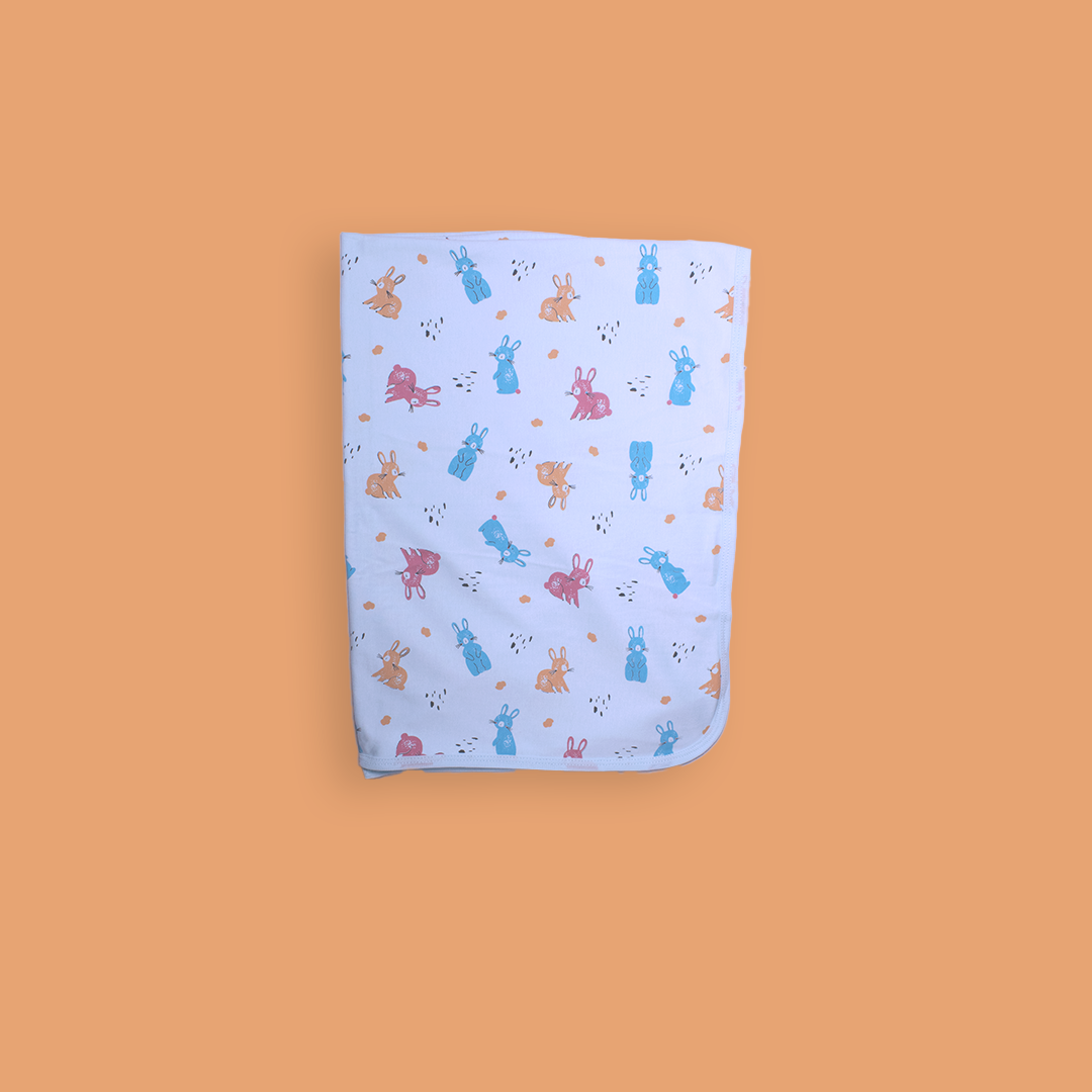 Mammason Hello Bunny Ultra-Soft Newborn Swaddle Blanket – Blue