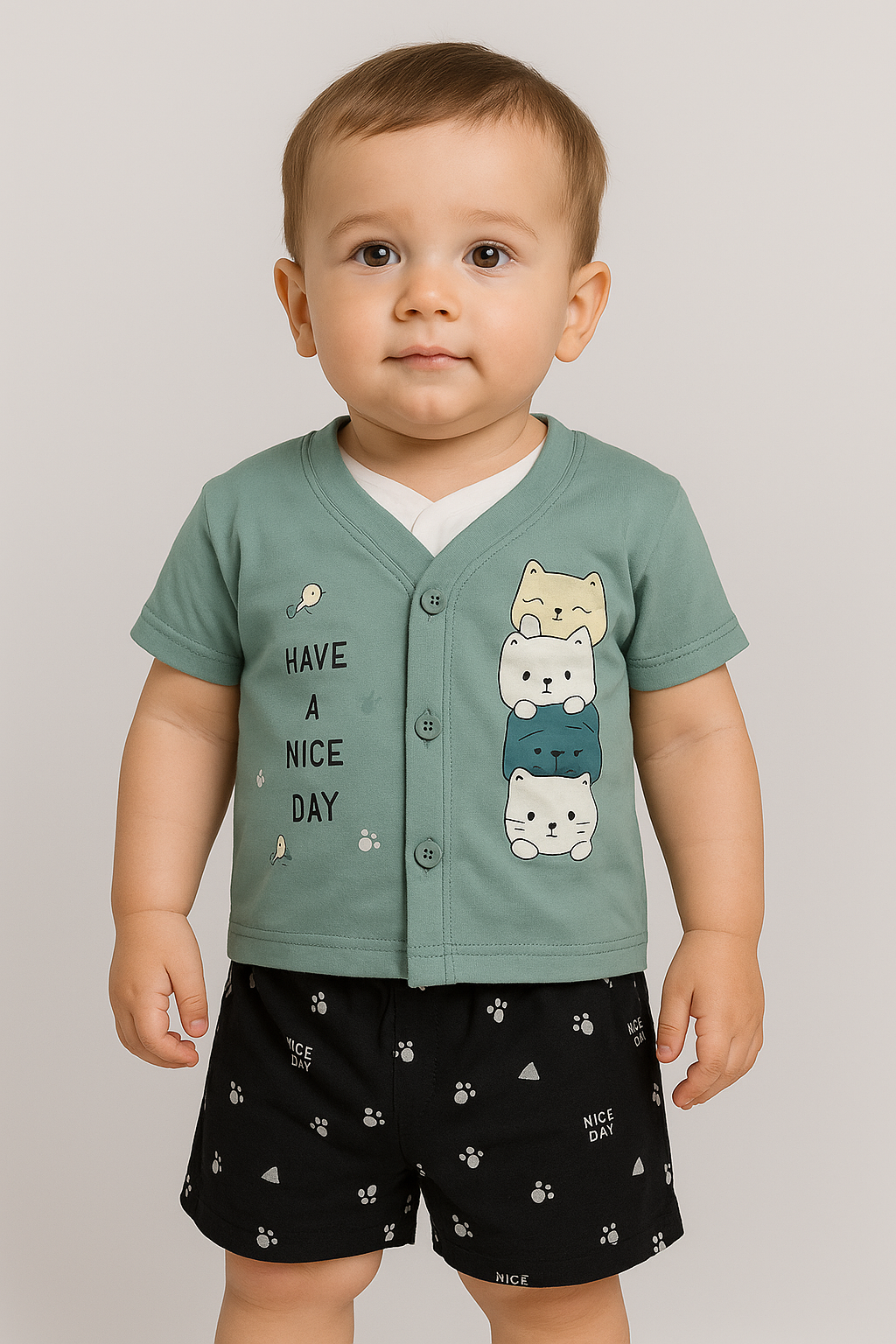 Mammason Baby T-Shirt & Shorts Combo Set โ Fun & Comfy Everyday Wear