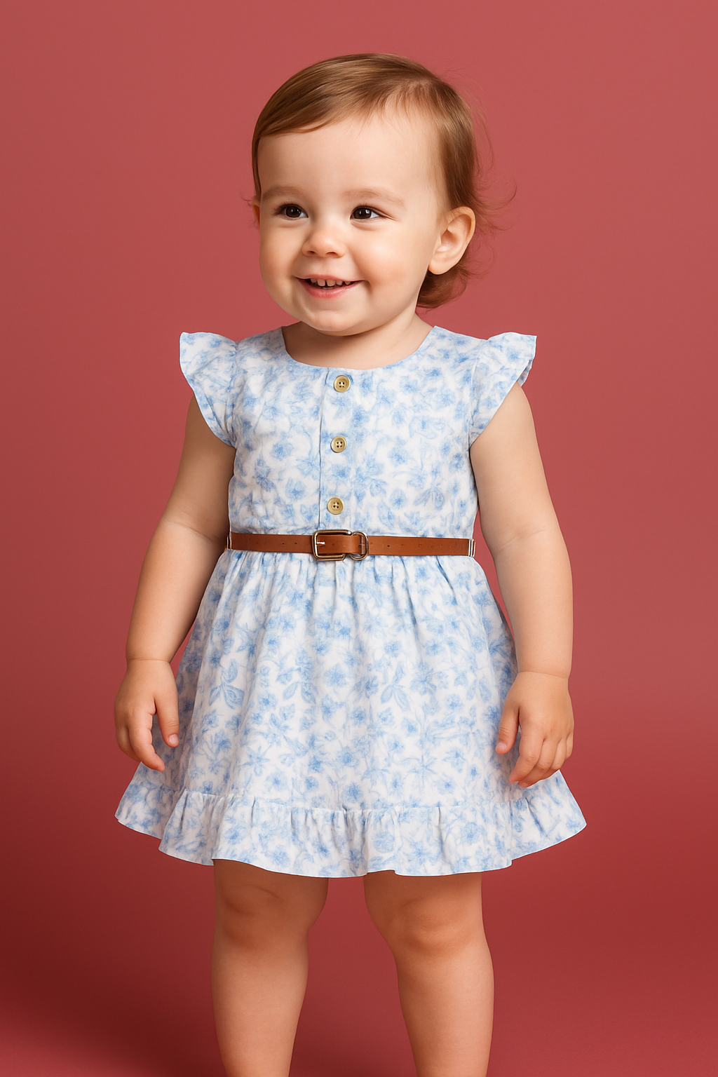 Mammason Baby girl's floral frock dress