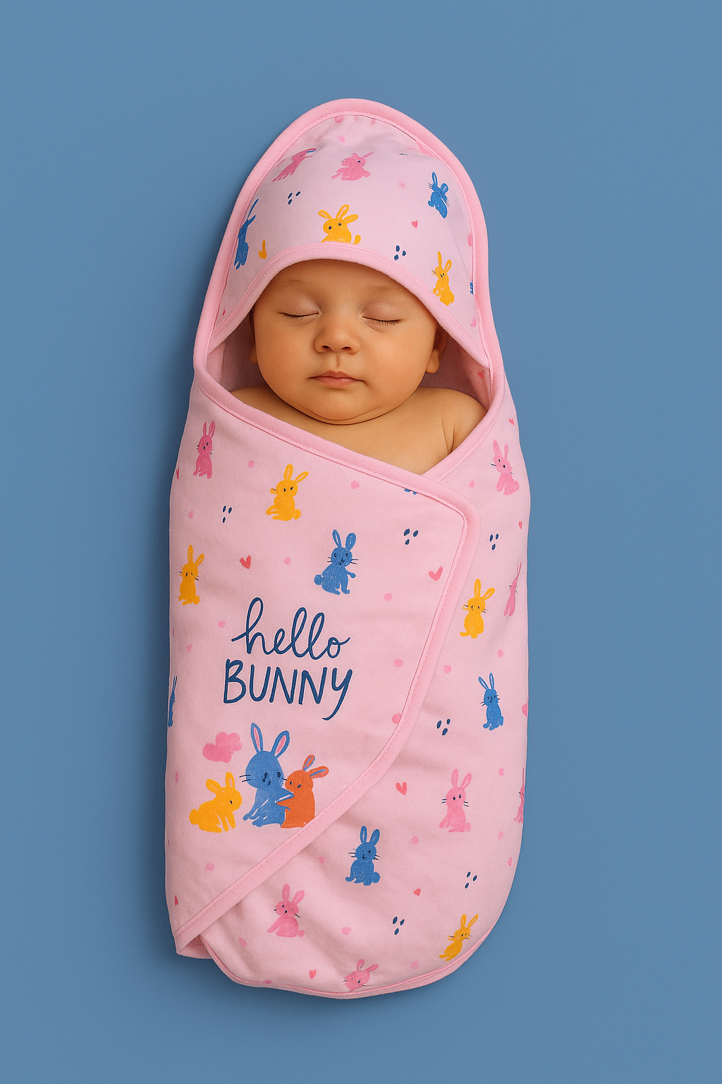 Mammason "Hello Bunny" Ultra-Soft Newborn Swaddle Blanket – Pink