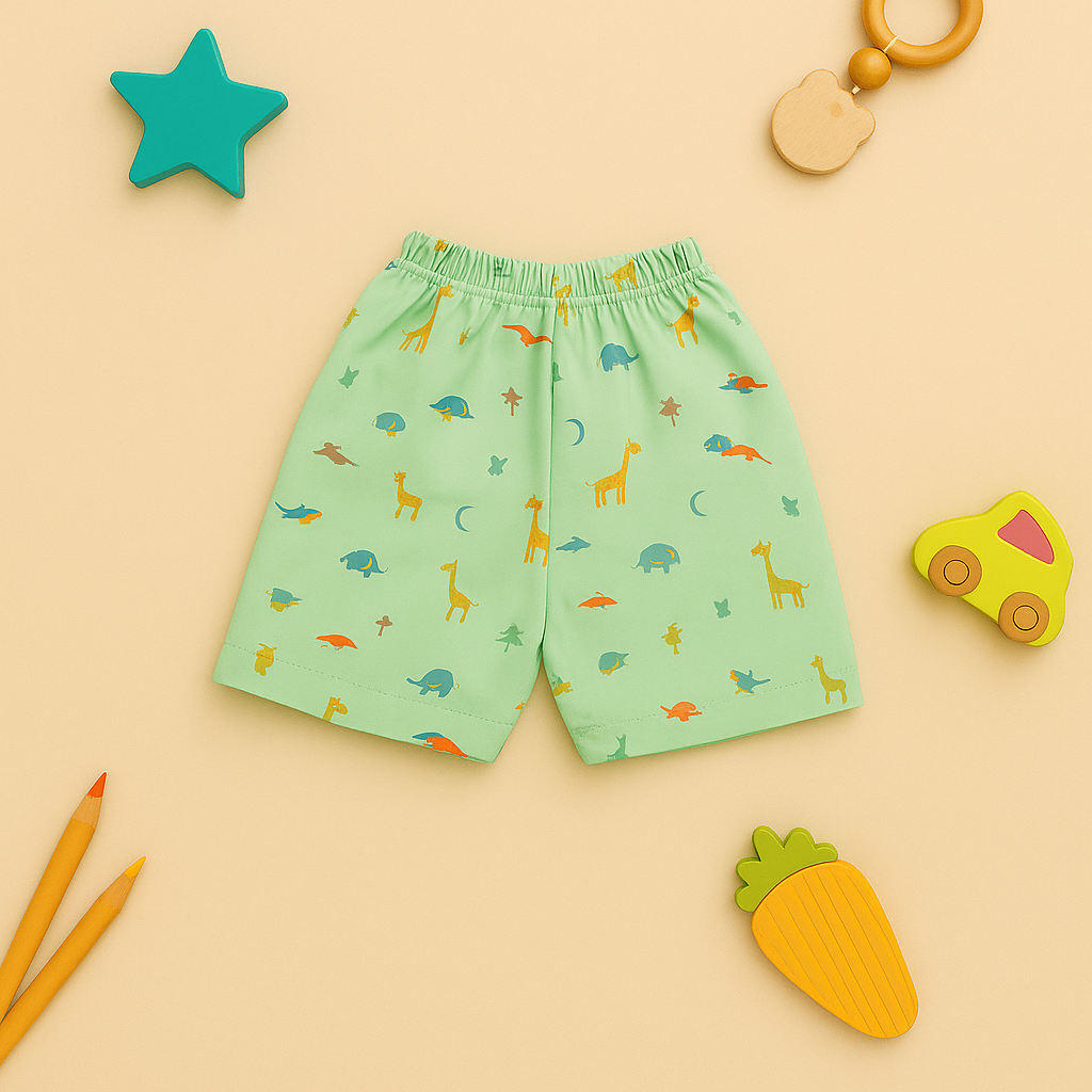 mammason Adorable Jungle Safari Co-ord Set for Toddlers – Mint Green