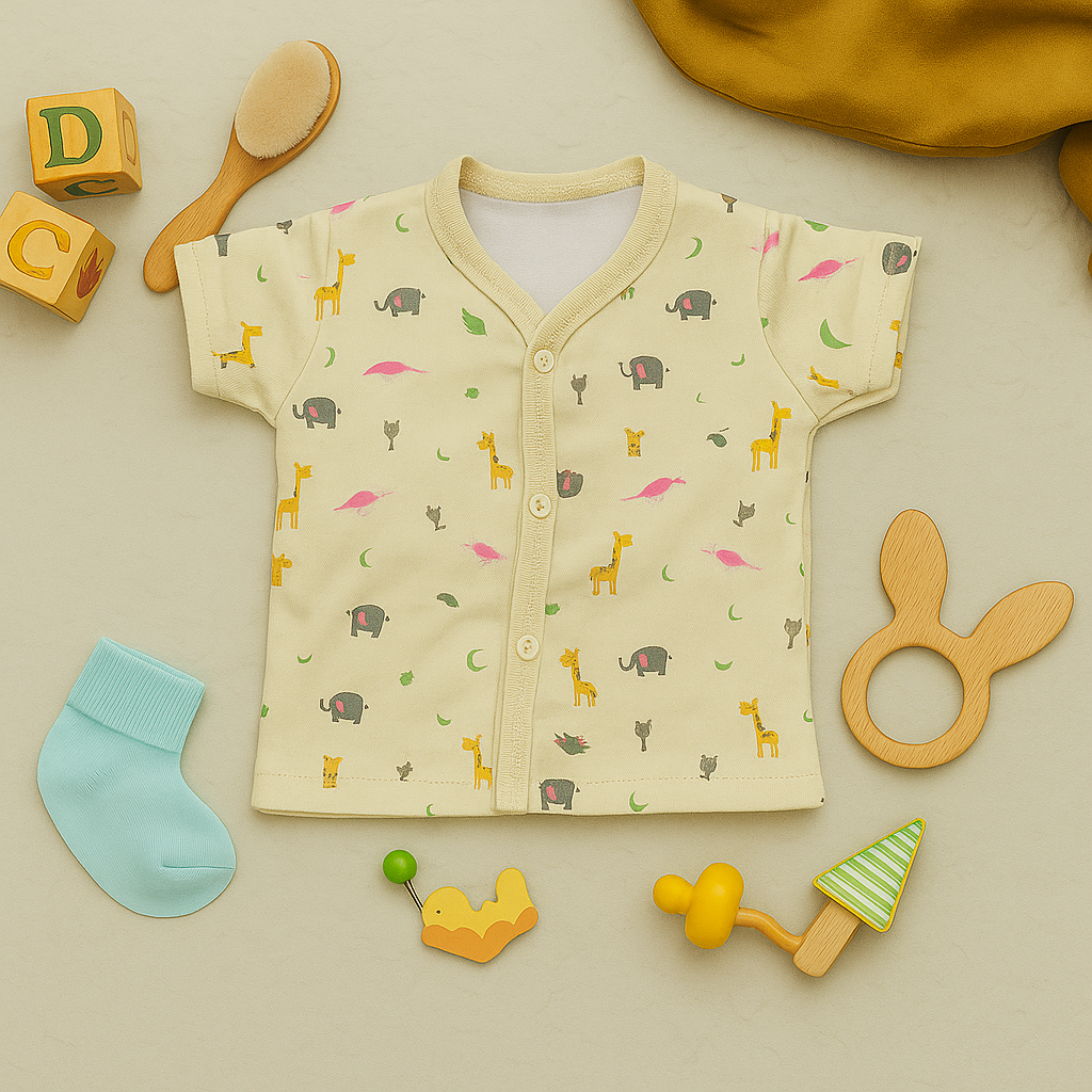 Mammason Cream Safari Adventure Co-ord Set for Toddlers.