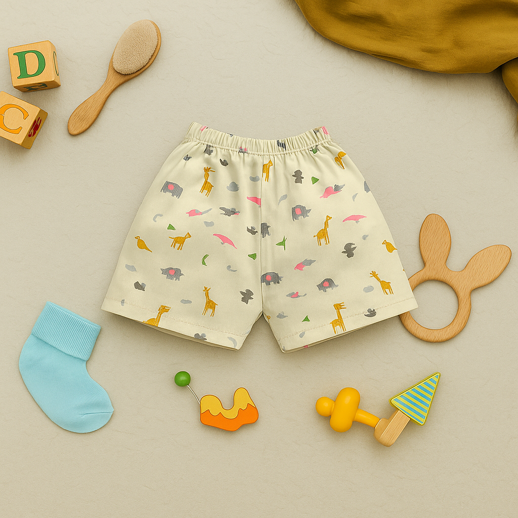 Mammason Cream Safari Adventure Co-ord Set for Toddlers.