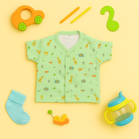 mammason Adorable Jungle Safari Co-ord Set for Toddlers – Mint Green