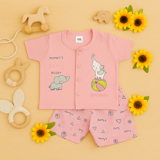 Mammason Tiny Buddy Pink Saturday Co-ord Set
