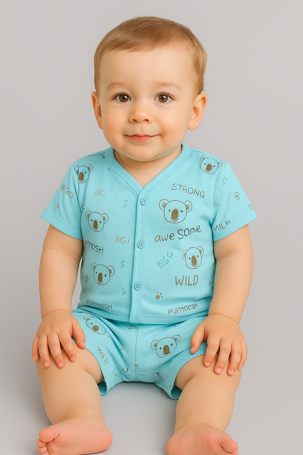 Mammason Blue Bear Power Co-ord Set