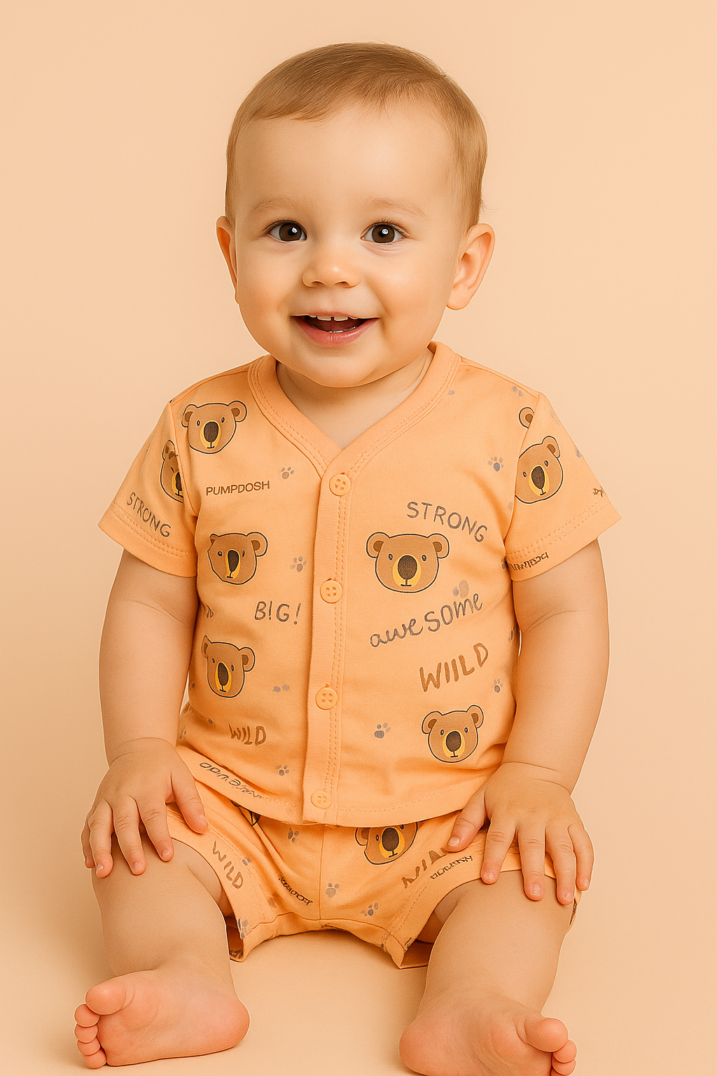 Mammason Peachy Bear Power Co-ord Set