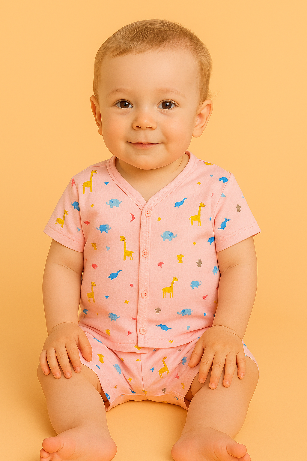 Mammason Pink Safari Friends Co-ord Set
