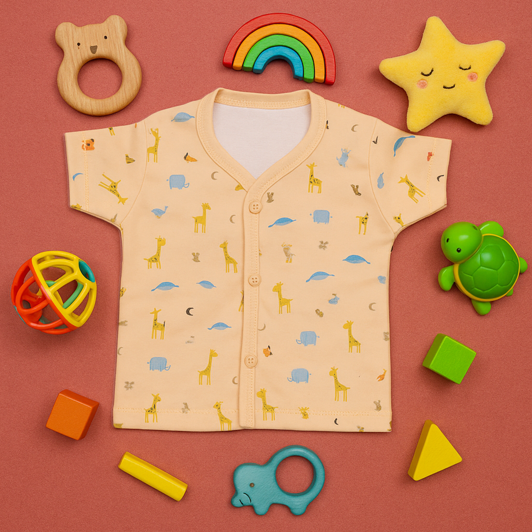 Mammason Peach Safari Adventure Co-Ord Set for Toddlers