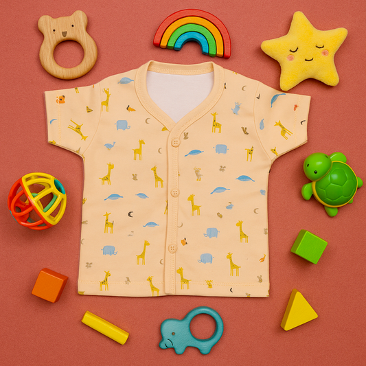 Mammason Peach Safari Adventure Co-Ord Set for Toddlers